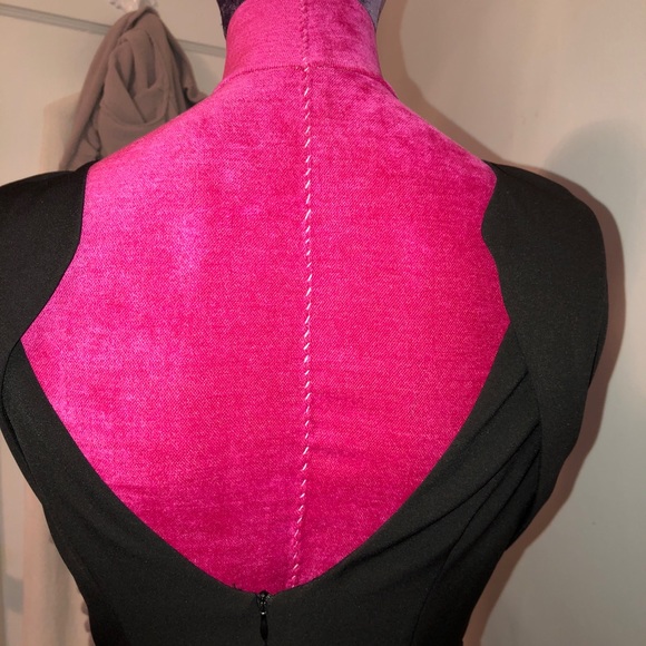 DRESS LOW CUT LACE DECOTELLE BLACK/BLUE - Picture 5 of 8